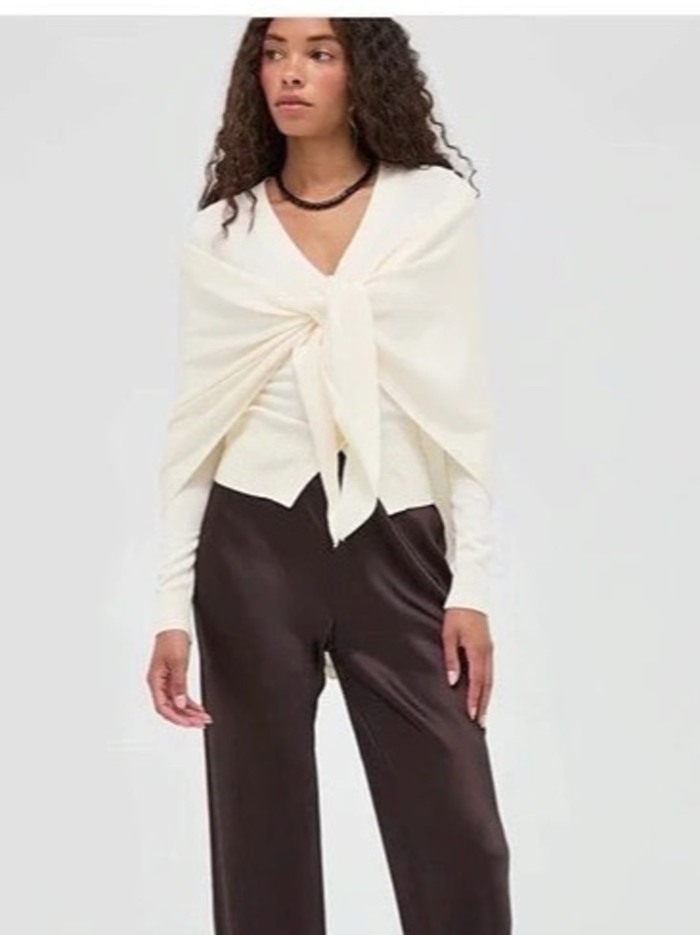 Hill House Home The Amal Cardigan Tie-Front White NWT